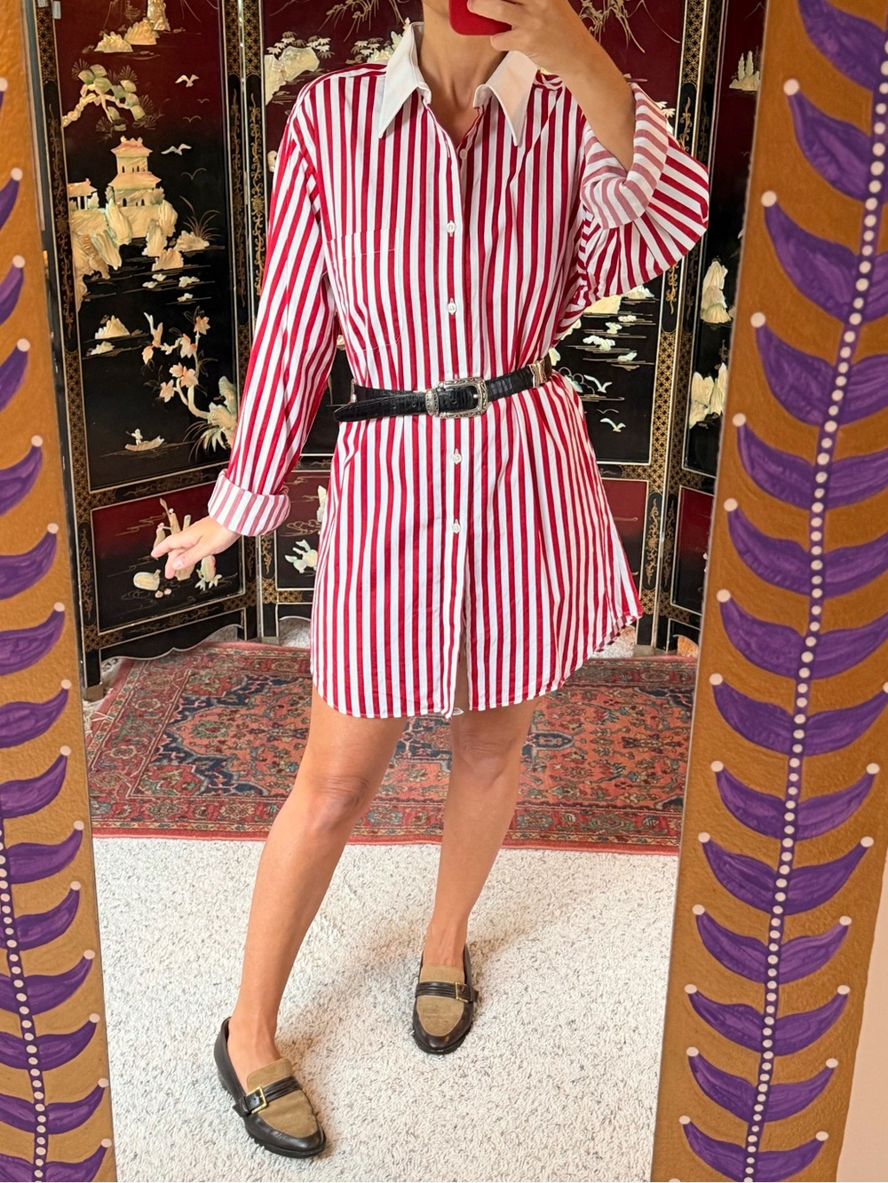 Paul Fredrick striped chemise / shirt